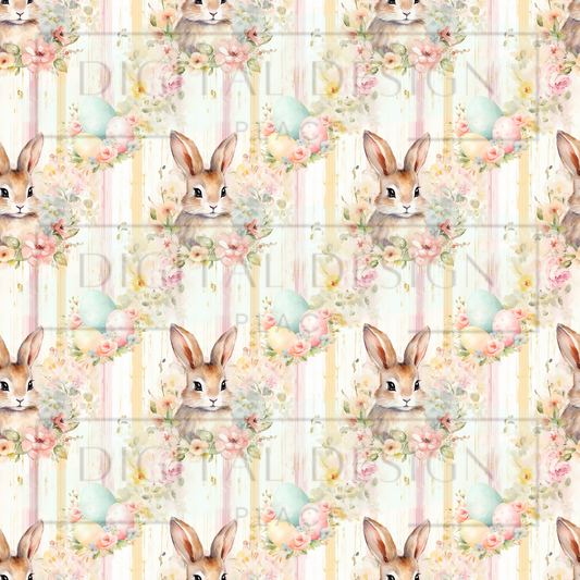 Sweet Bunny Stripes VinylV2282