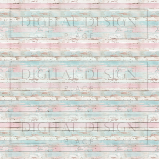 Pink Blue Shiplap VinylV2295