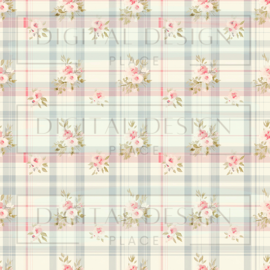 Plaid Easter Florals VinylV2305