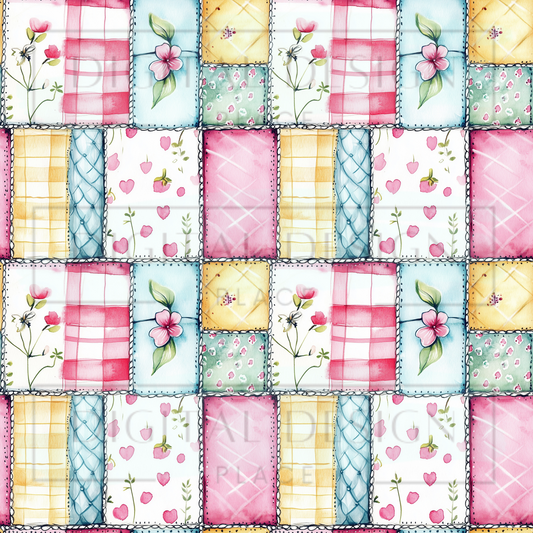 Easter Spring Patchwork VinylV2333