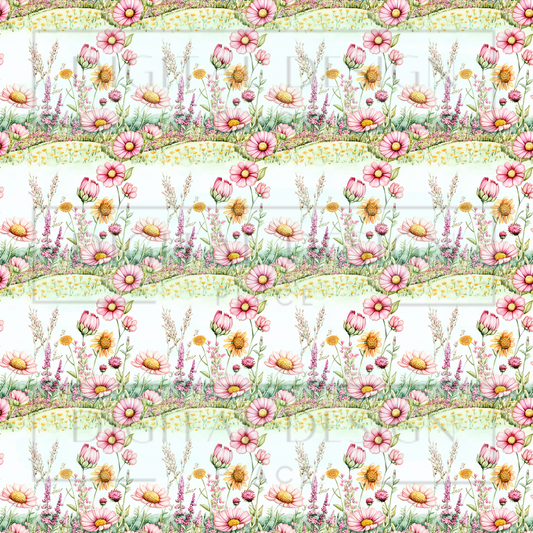 Spring Floral Patchwork VinylV2337