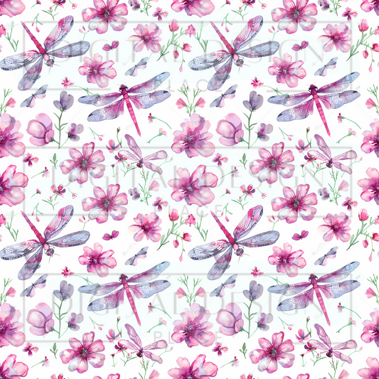 Pink/Purple Dragonflies VinylV2340