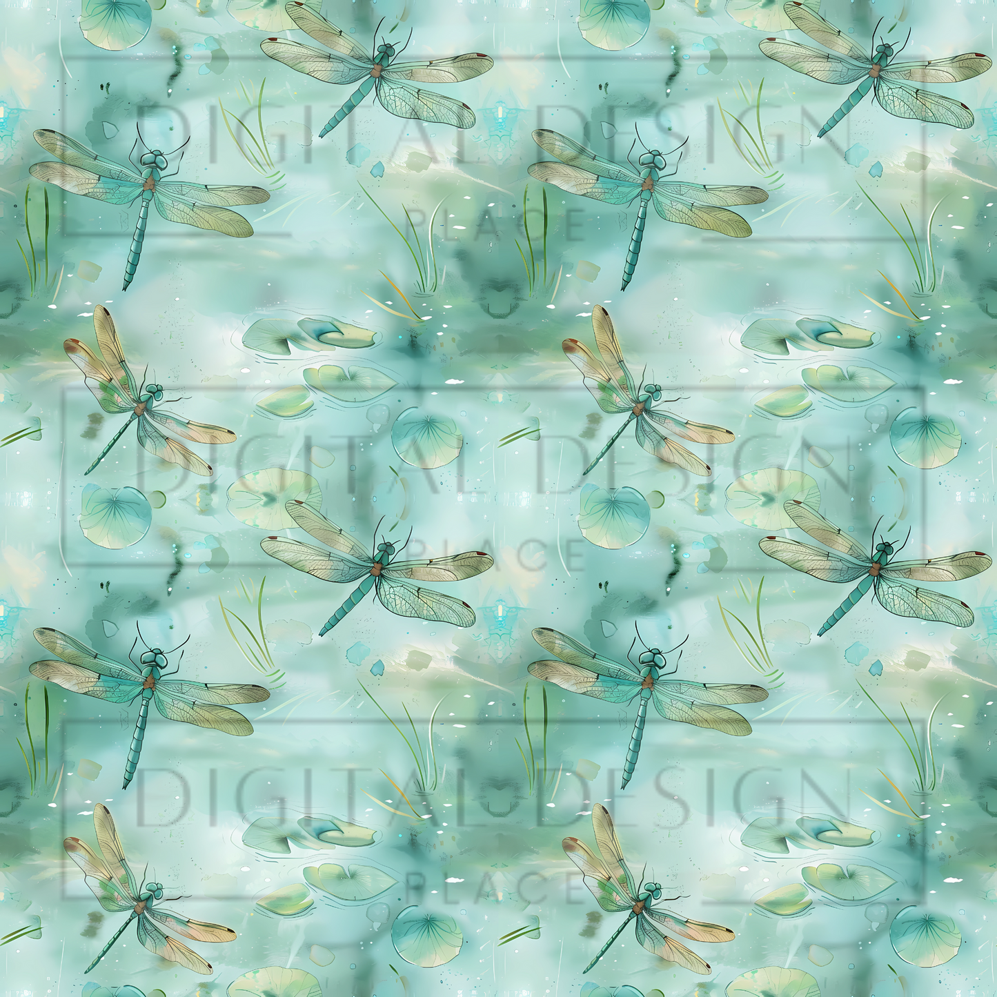 Light Green Dragonflies VinylV2350