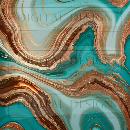 Turquoise Marble VinylV2373