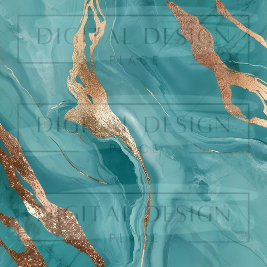 Turquoise Marble VinylV2376