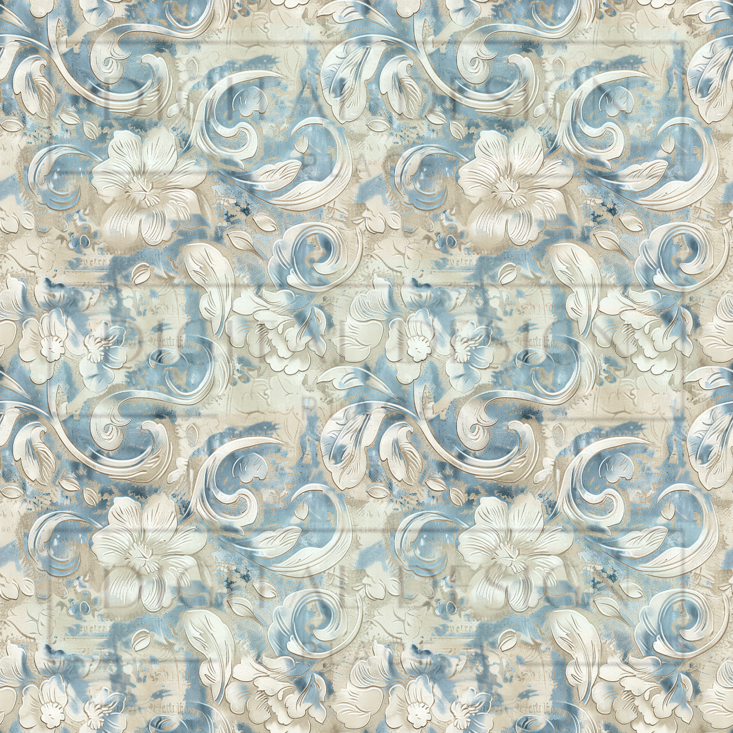 Blue and Silver Leather VinylV2386