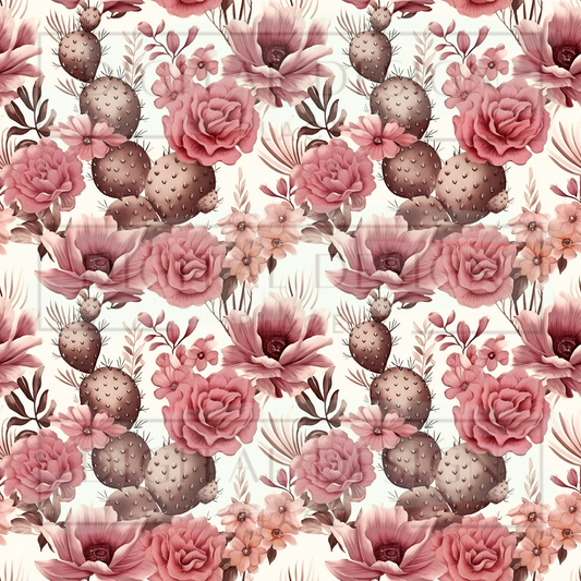 Pink and Brown Cacti VinylV2389