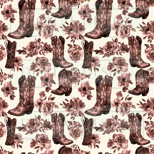 Pink and Brown Boots VinylV2392