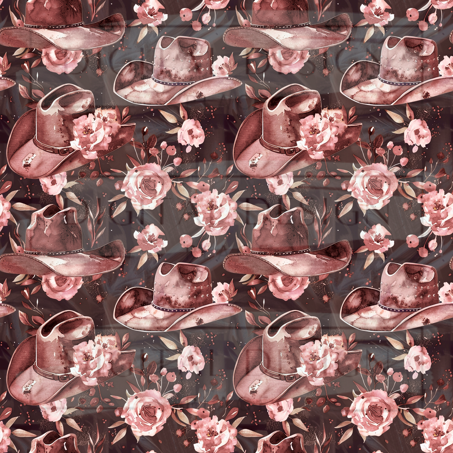 Pink and Brown Hats VinylV2393