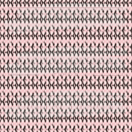 Pink Black Argyle VinylV2495