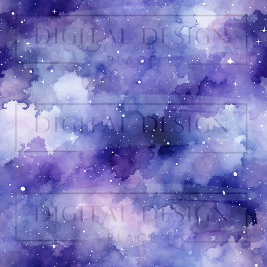 Purple Watercolor Sky VinylV2498