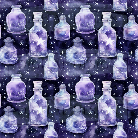 Purple Apothecary Bottles VinylV2503