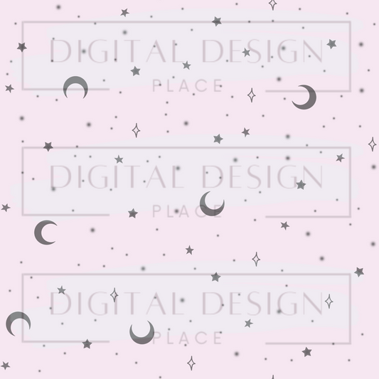 Purple Crescent Moons VinylV2515