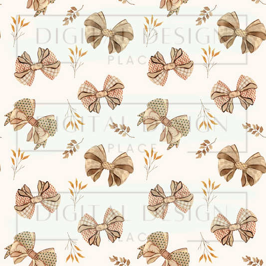 Tan Fall Bows VinylV2548