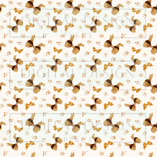 Brown Fall Bows VinylV2549