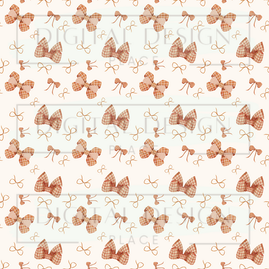 Orange Fall Bows VinylV2550