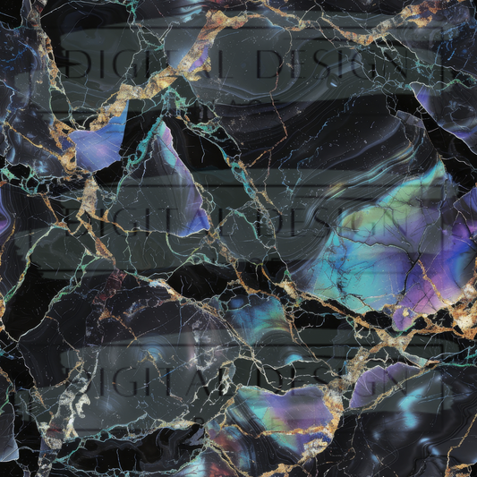 Black Holo Marble VinylV2557