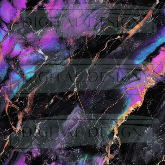 Black Holo Marble VinylV2559