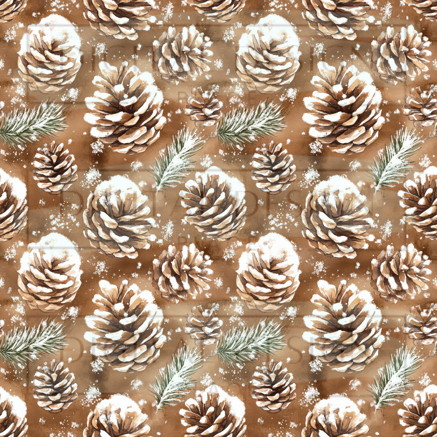 Snowfall Pinecones VinylV2574