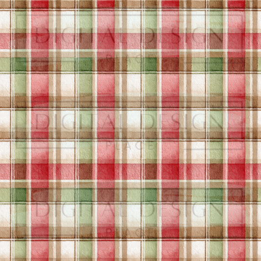 Watercolor Plaid VinylV2592