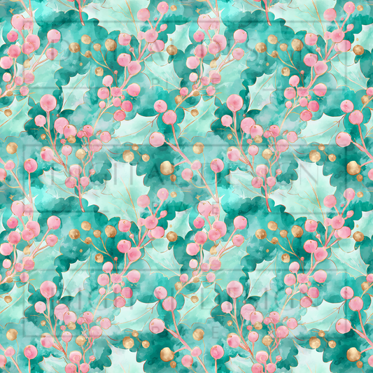 Teal and Pink Preppy Holly VinylV2605