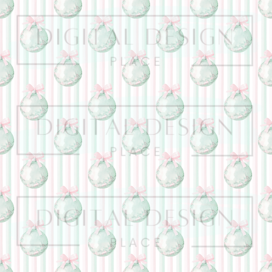 Pastel Christmas Ornaments VinylV2616
