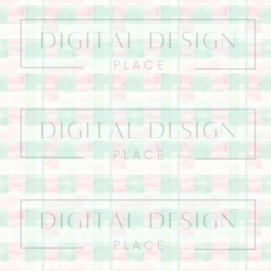 Pastel Christmas Plaid VinylV2617