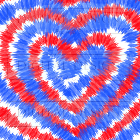 RWB Tiedye HeartVinylV357