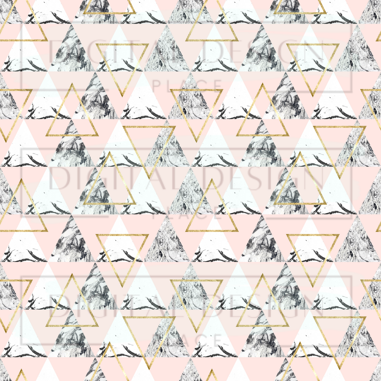 Marble Boho Triangles VinylV371