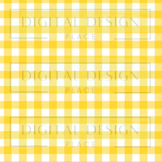 Yellow Gingham VinylV614