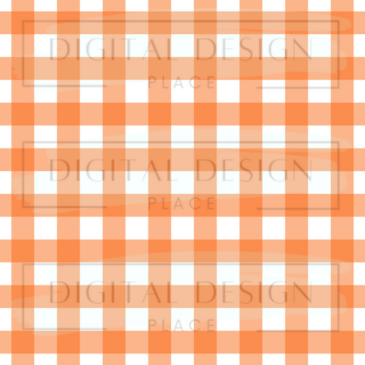 Peach Gingham VinylV616