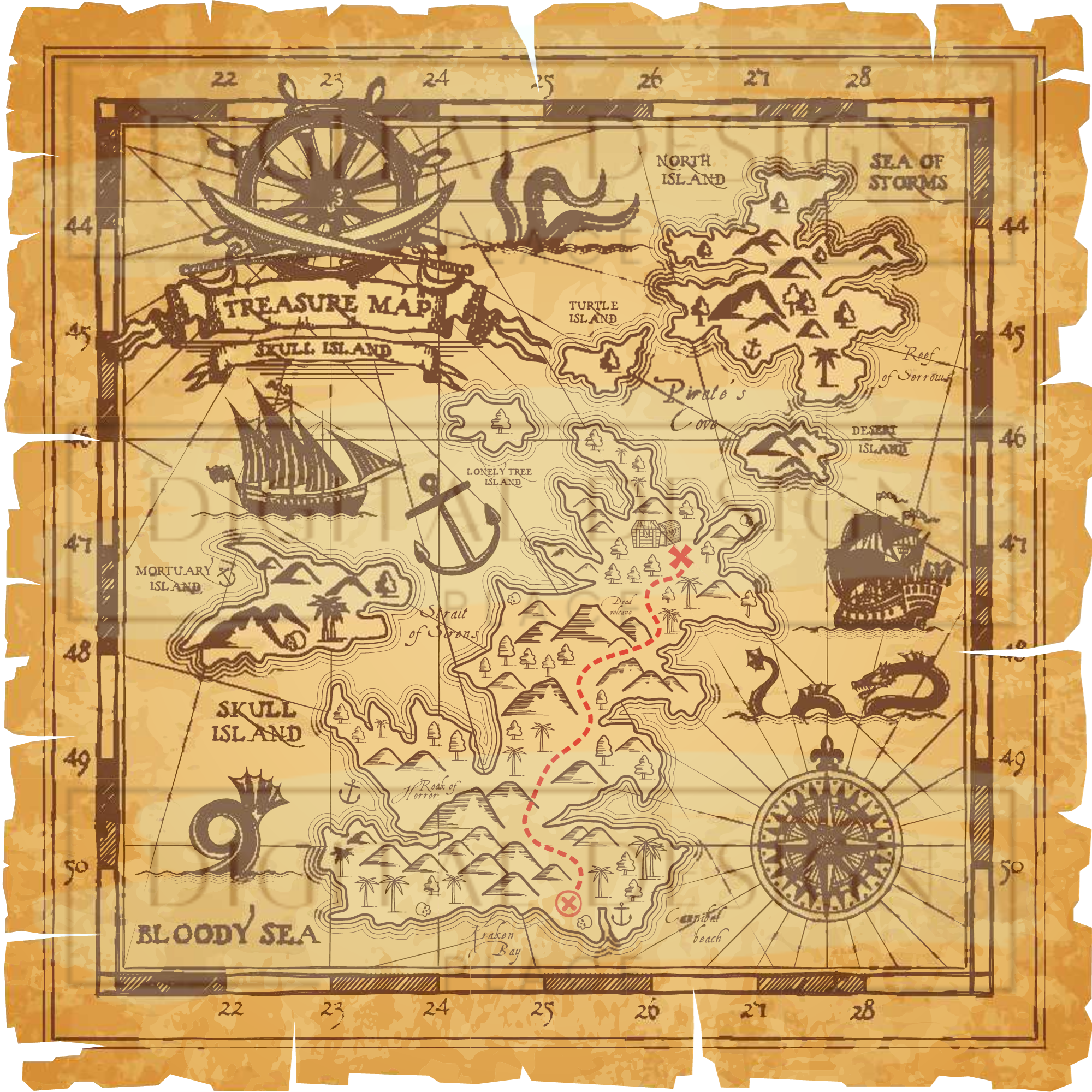 Treasure Map VinylV654 – Digital Design Place