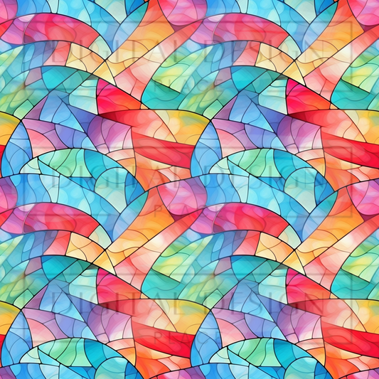 Rainbow Stained Glass 2 VinylV696