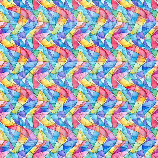 Rainbow Stained Glass 3 VinylV697