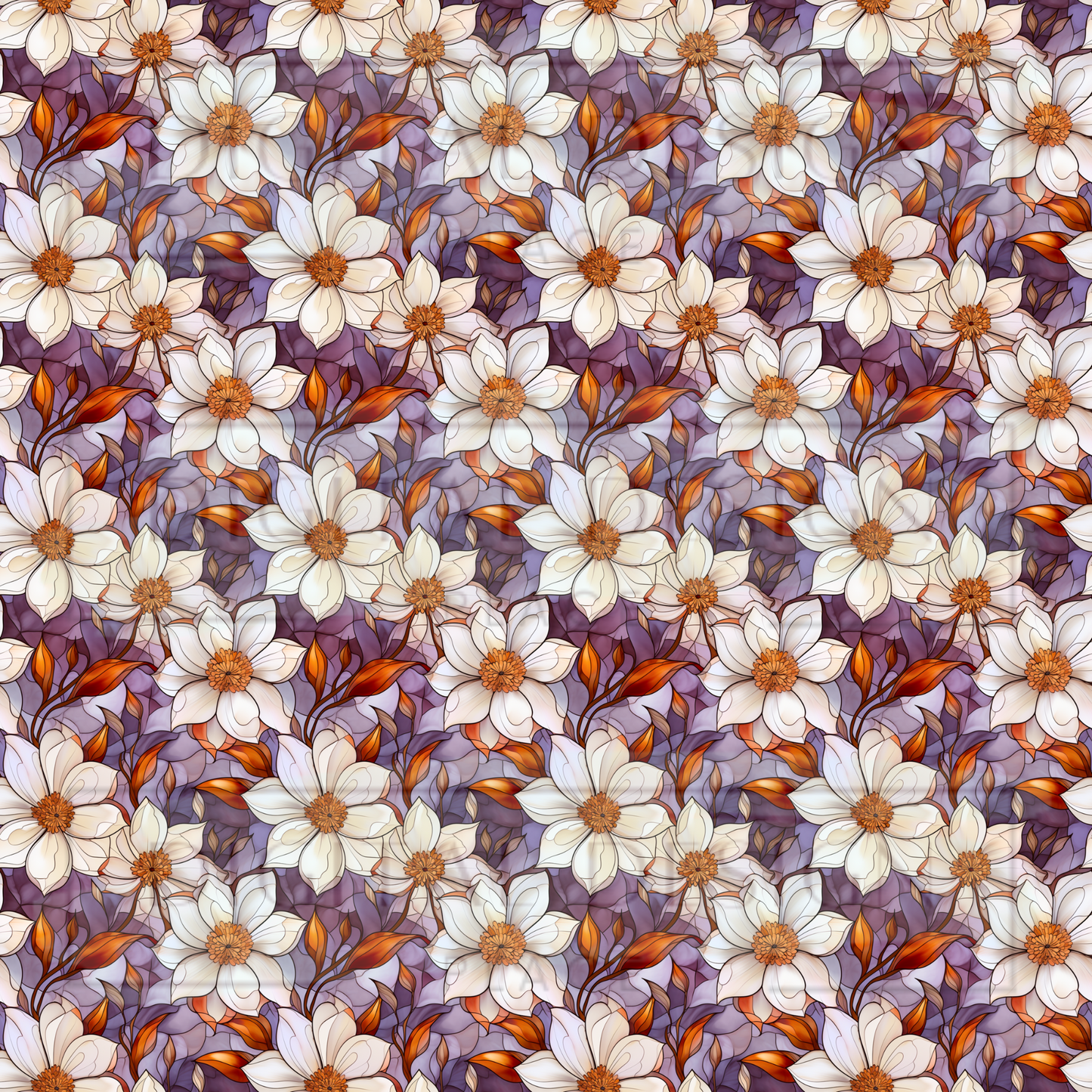 Autumn Floral Stained Glass VinylV701