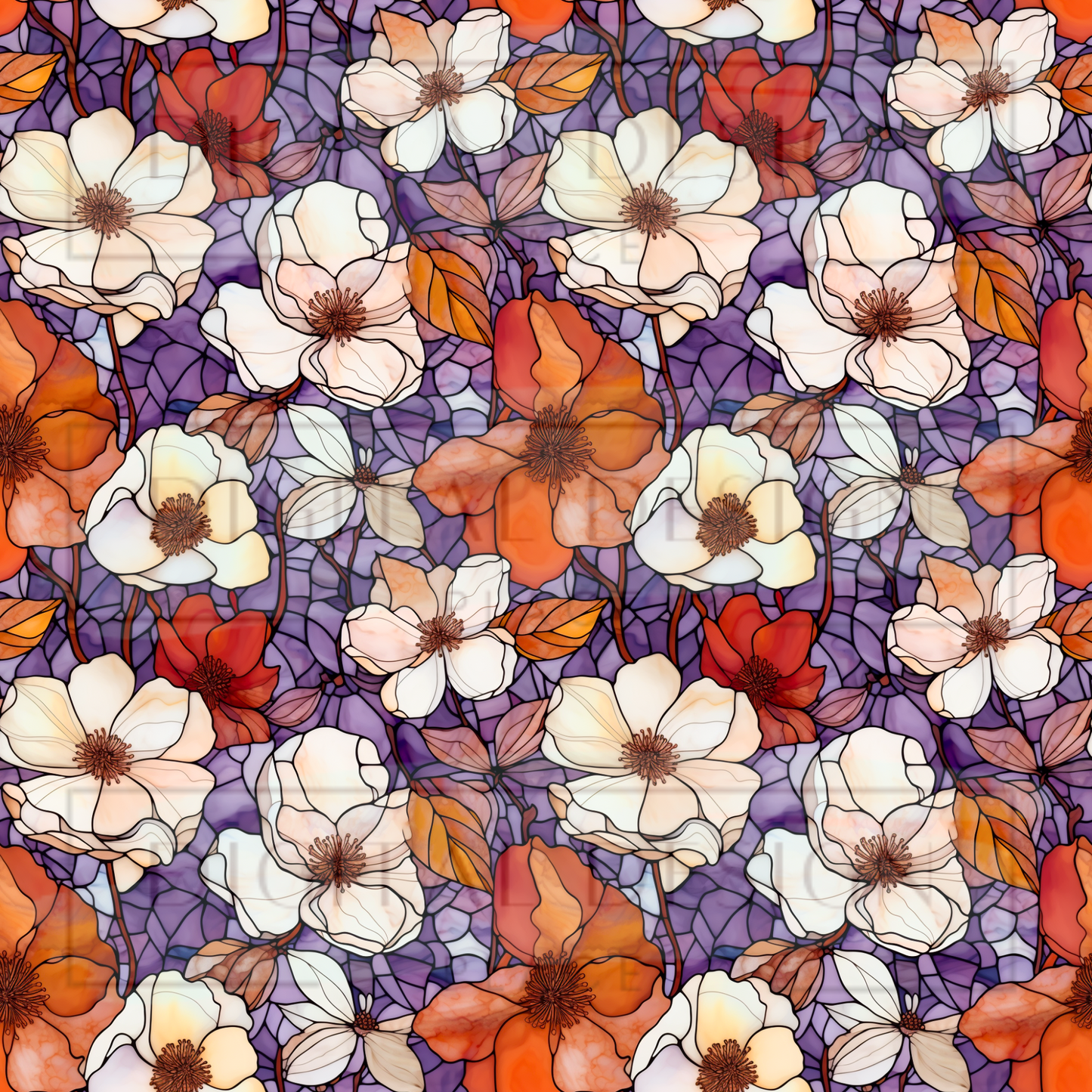 Autumn Harvest Stained Glass VinylV703