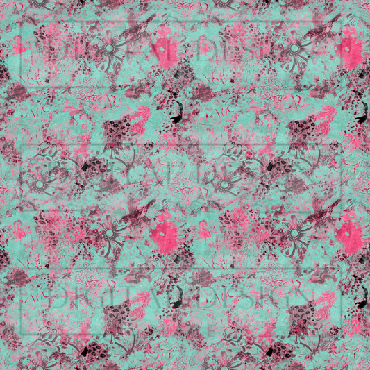 Turquoise Patchwork VinylV912