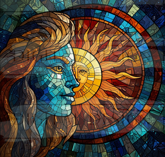 Stained Glass Sun Godess TWRW229