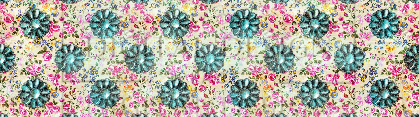 Dainty Turquoise Patchwork Wrap DupW27