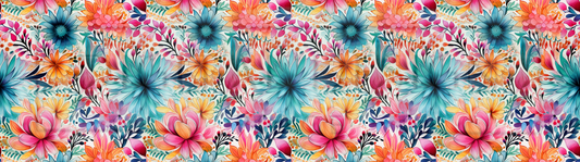 Neon Paisley Floral Wrap DupW39