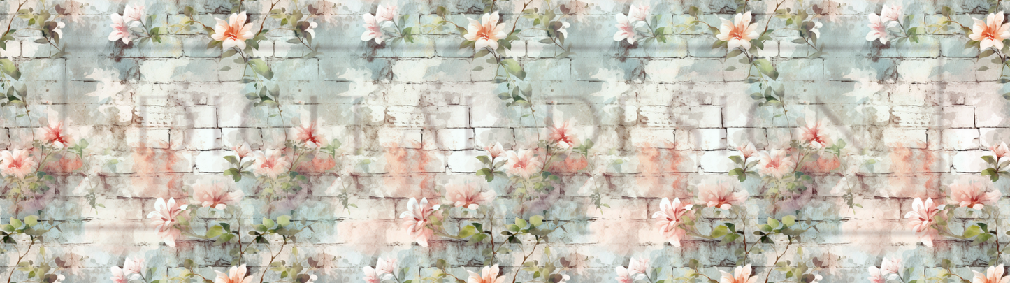 Spring Floral Brick Wrap DupW41
