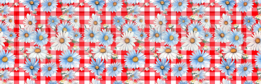 Patriotic Daisy Plaid Wrap DupW51