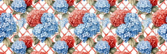 Patriotic Hydrangea Red Wrap DupW52