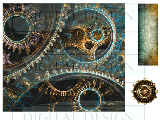 Steampunk Gold and Blue WrB52