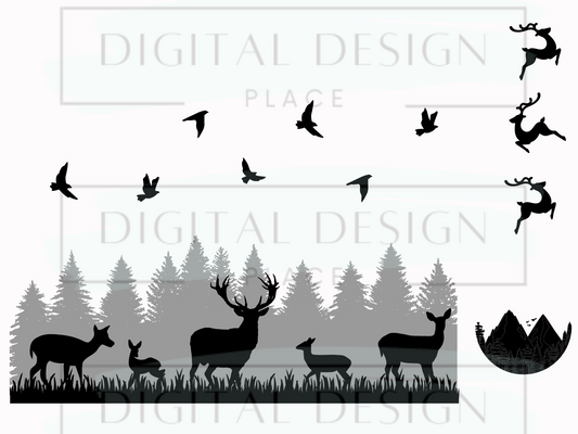 Forest Silhouette WrB82