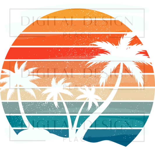 Beach Sunset Cutout PJP18