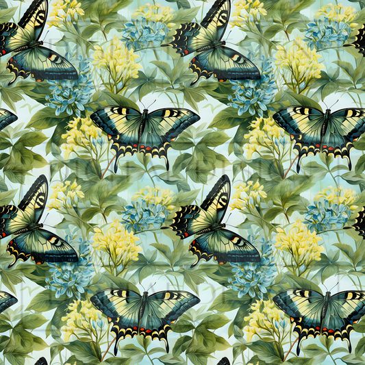 Green Garden Butterflies VinylV1151