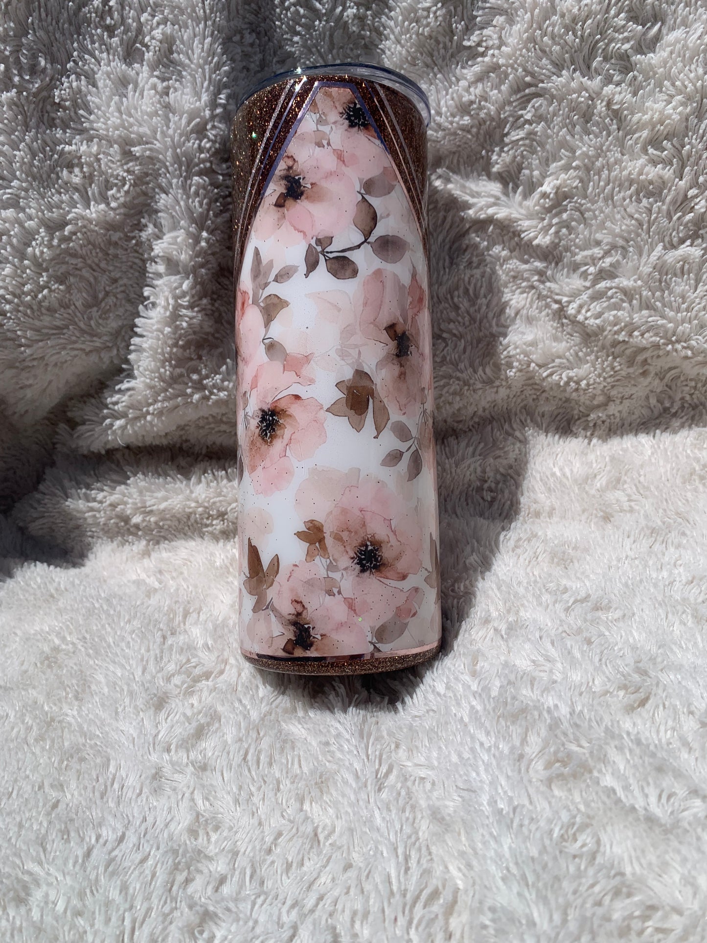 Cowgirl Garden Brown Pink Tumbler