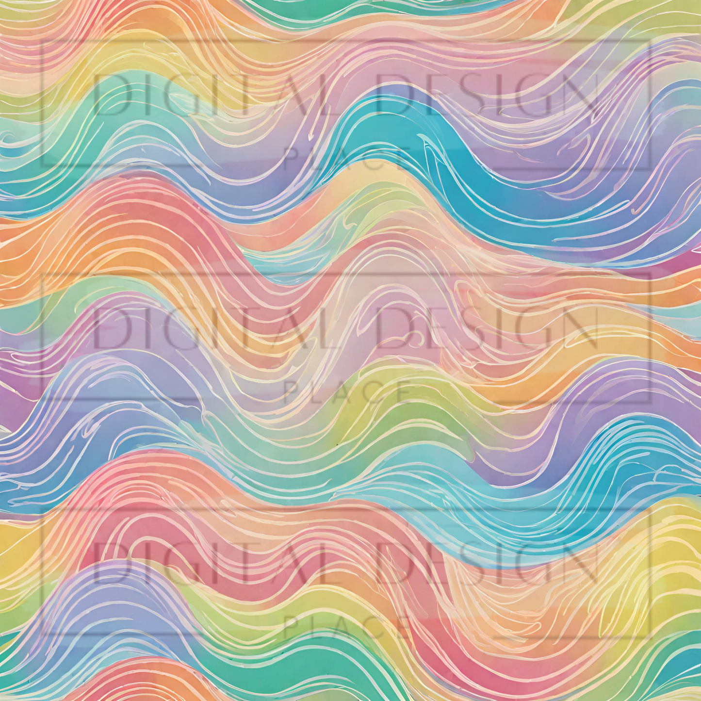Pastel Waves VinylV1134