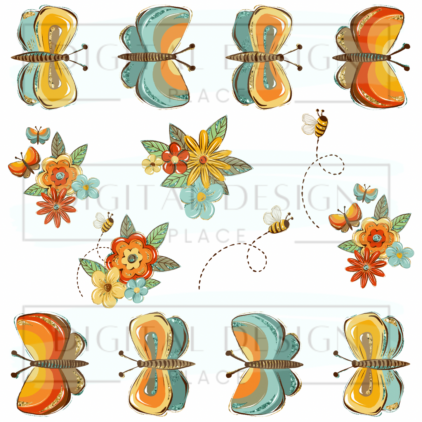 Groovy Butterflies ELEE328